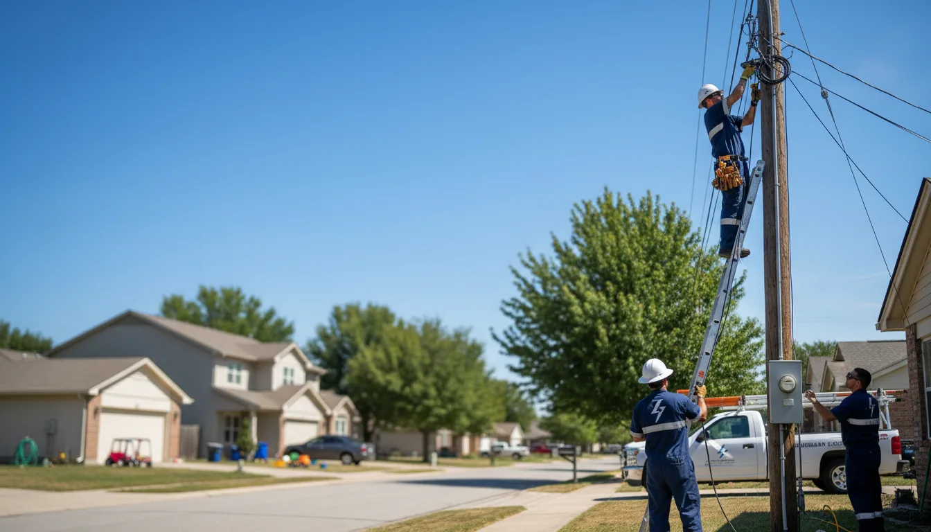Residential electrician providing installation services in Eola, TX
